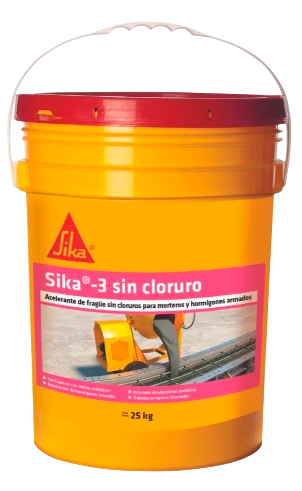SIKA 3 SIN CLORURO BALDE 25 KGS